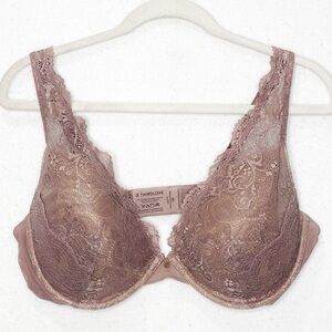 ThirdLove 24/7 Lace Contour Plunge Bra Twilight 38E